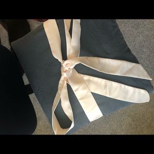 Ivory silk sash / ribbon / belt